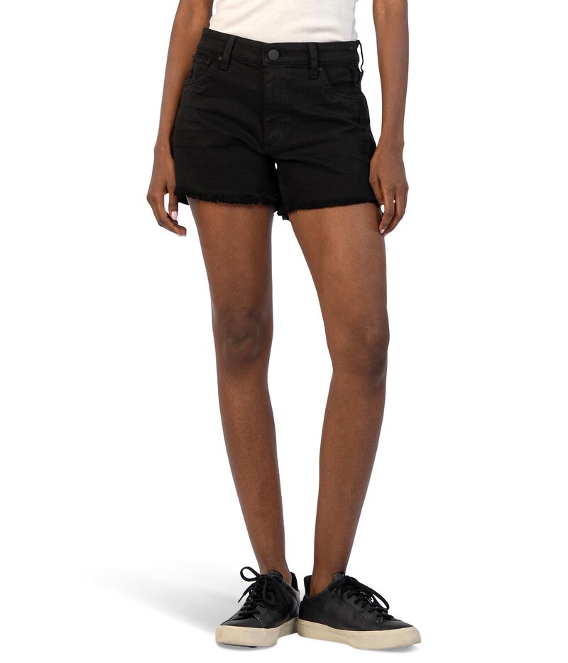 カットフロムザクロス レディース ボトムス ハーフパンツ・ショーツ ショートパンツ KUT from the Kloth Jane High-Rise Long Shorts w/ Fray Hem Black JM ブラック