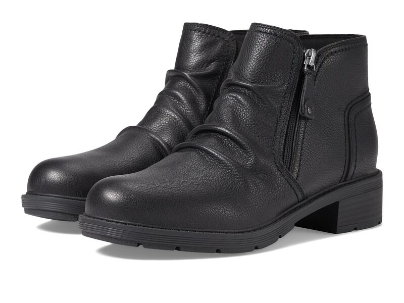 クラークス レディース シューズ ブーツ・レインブーツ Clarks Hearth Dove Black Leather 黒いこと