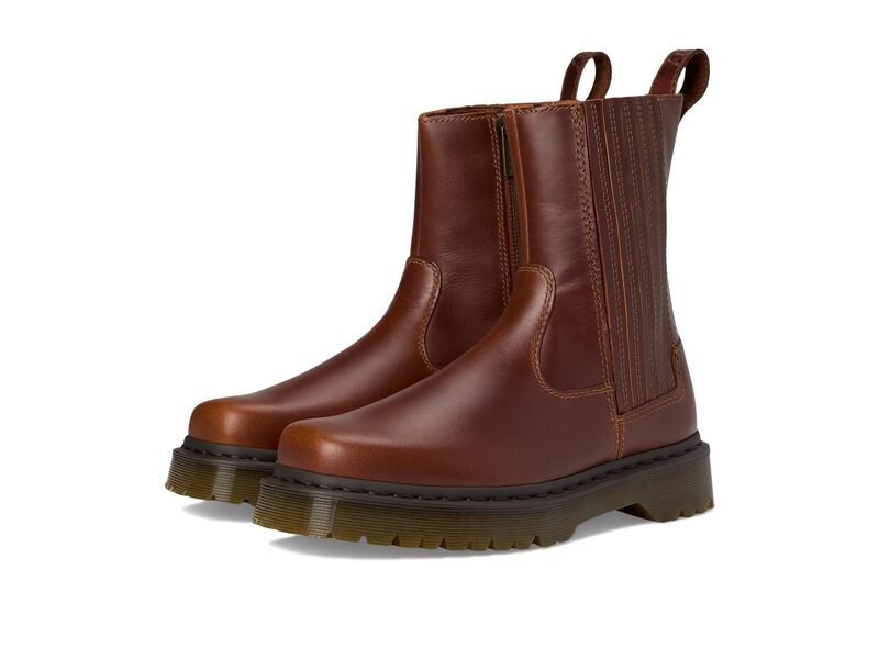 お医者さんマーチン レディース シューズ ブーツ・レインブーツ なめし革 Dr. Martens Amaayah Lo Leather Bex Pull-On Boots Butterscotch