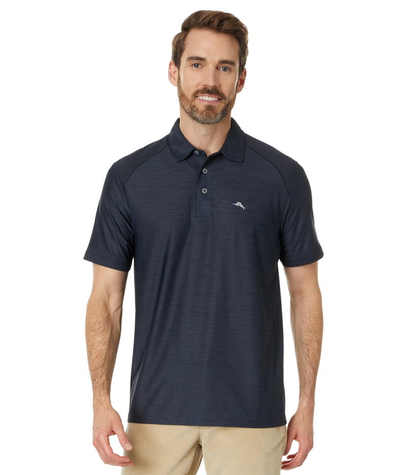 トッミーバハマ メンズ トップス シャツ Tommy Bahama Palm Coast Pro Polo Jet Black ブラック|ReVida 店