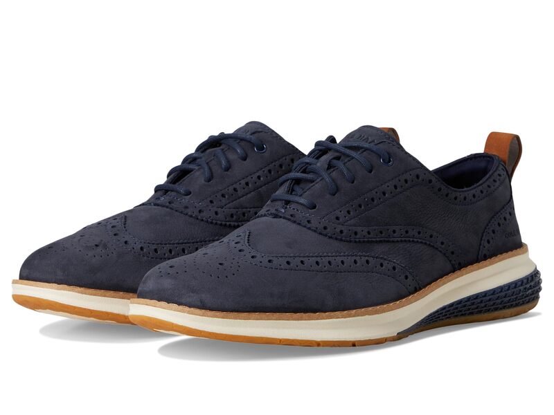 コールハーン メンズ シューズ オックスフォード Cole Haan Original Grand Energy Weave Wing Tip Oxford Navy Blazer Nubuck/Ivory アイボリー