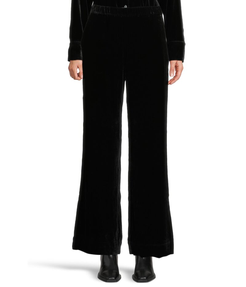 ファレティ レディース ボトムス カジュアルパンツ ベルベット シルク Faherty Stretch Silk Velvet Genevieve Pants Black ブラック