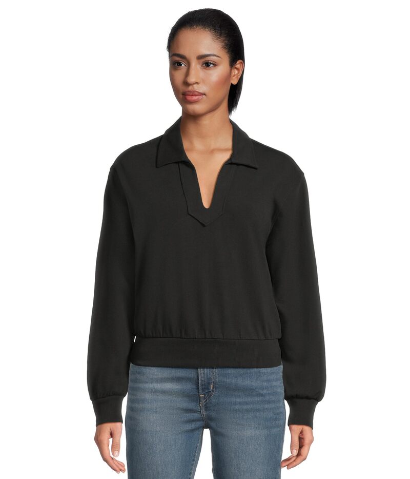 リラピー レディース トップス シャツ ドロップショルダー Lilla P Drop Shoulder Polo Black ブラック|ReVida 店