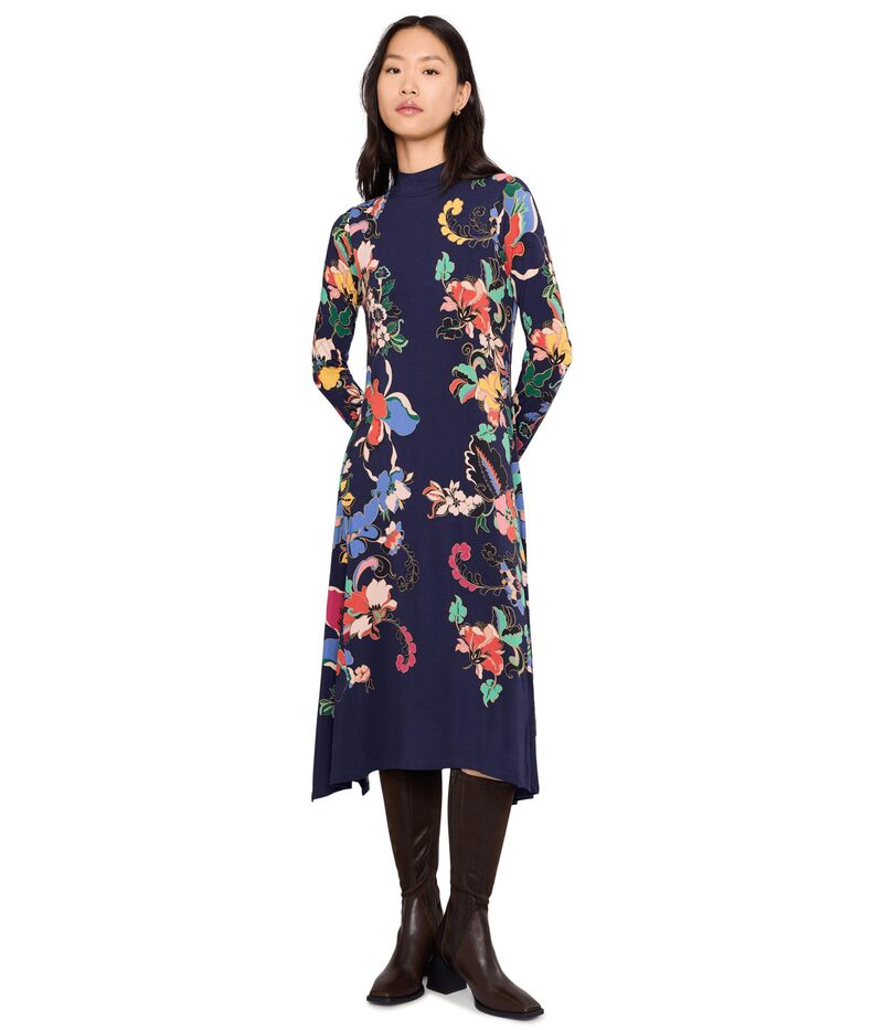 ジョニーワズ レディース トップス ワンピース モックネック Johnny Was The Janie Favorite Hankerchief Hemock Neck Dress Blue ブルー 42,120円