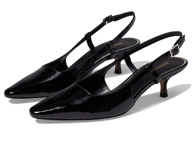ケネスコール レディース シューズ サンダル Kenneth Cole New York Martha Black Crinkle Patent ブラック