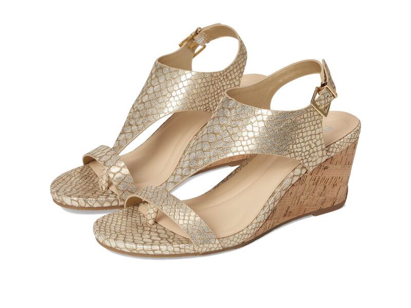 ケネスコール レディース シューズ ヒール Kenneth Cole Reaction Greatly Thong Soft Gold Snake ゴールド