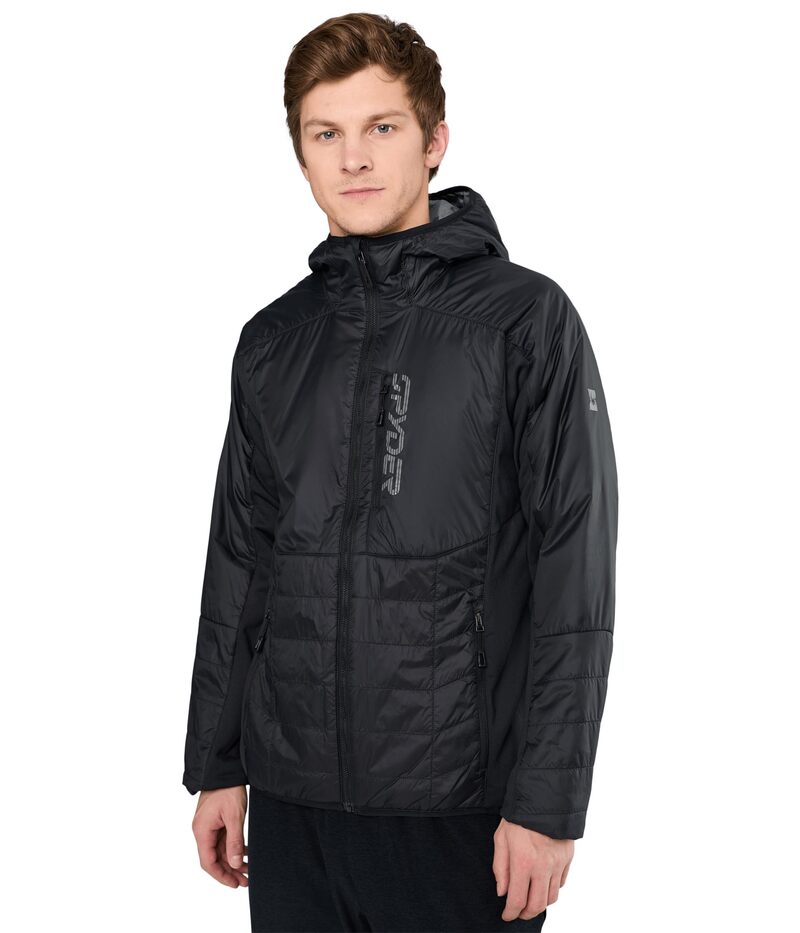 スパイダー メンズ アウター コート フーデッドジャケット Spyder Glissade Hybrid Hooded Jacket Black ブラック
