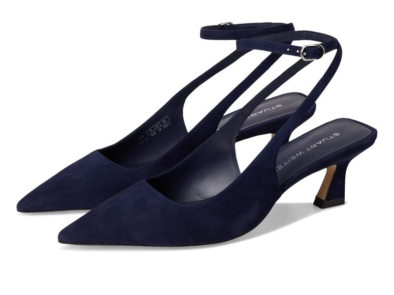 スチュアート ワイツマン レディース シューズ 踵 Stuart Weitzman Vinnie 50 Strapump Nice Blue 青色