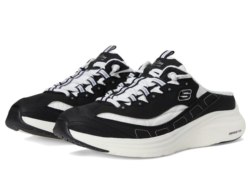 スケッチャーズ レディース シューズ スニーカー ヴィンテージ SKECHERS Contour Foam Cozy Fit Vintage Dream Black/White ホワイト｜ReVida 店