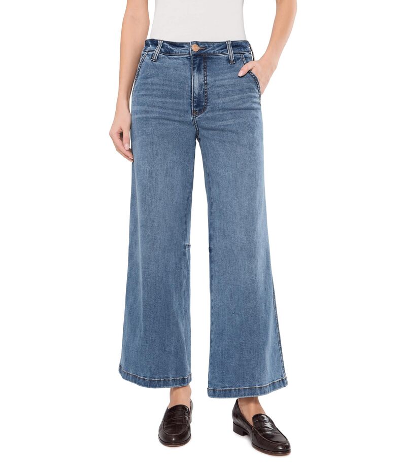 カットフロムザクロス レディース ボトムス デニムパンツ ワイドレッグ KUT from the Kloth Meg-High-Rise Wide Leg Pants in Acutely 20,221円