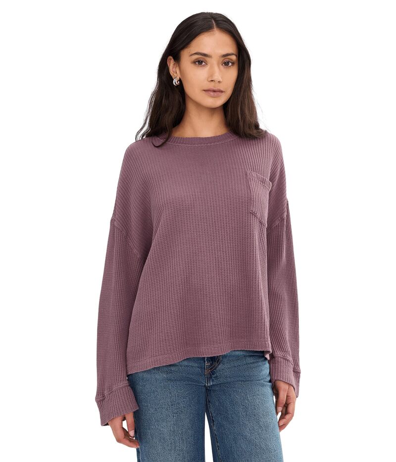 フリーピープル レディース トップス シャツ Free People Dawson Pockethermal Chocolate Grape グレープ|ReVida 店