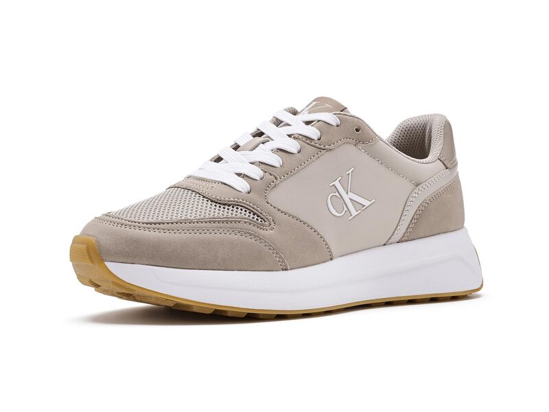 カルバンクライン レディース シューズ スニーカー Calvin Klein Hatlee Taupe Multi Logo トープ