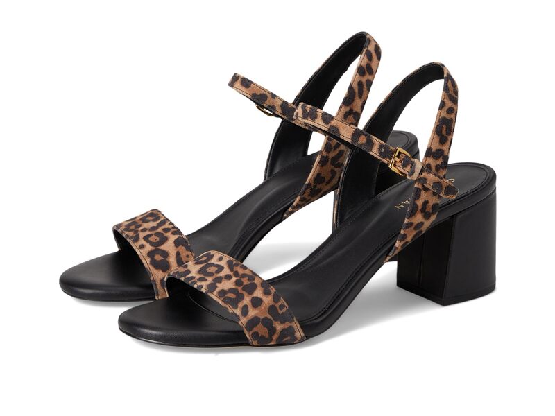 電話を掛けるハーン レディース シューズ 踵 サンダル Cole Haan Josie Block Heel Sandals (65粍) Leopard Print Suede 毛の荒物