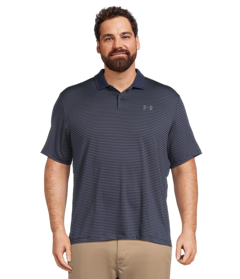 アンダーアーマー メンズ トップス シャツ プリント Under Armour Golf Matchplay Printed Golf Polo Midnight Navy/White/Pitch Gray ホワイト|ReVida 店