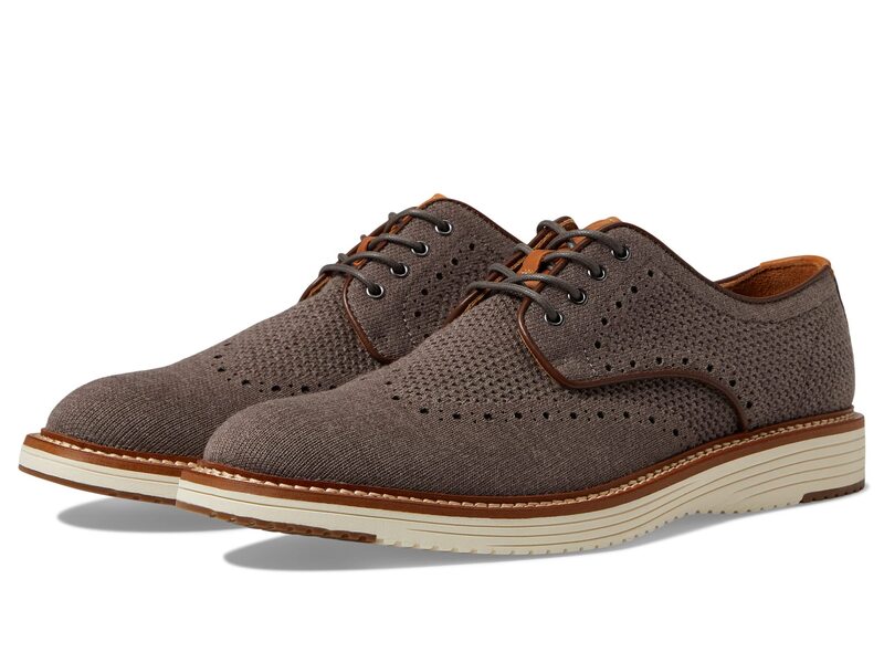 ジョンストンアンドマーフィー メンズ シューズ オックスフォード ニット Johnston & Murphy Upton Knit Wing Tip Gray Knit グレー