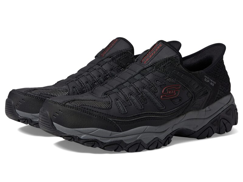 スケッチャーズ メンズ シューズ スニーカー SKECHERS Afterburn M. Fit Ridgeburn Hands Free Slip-Ins Black/Charcoal 黒いこと