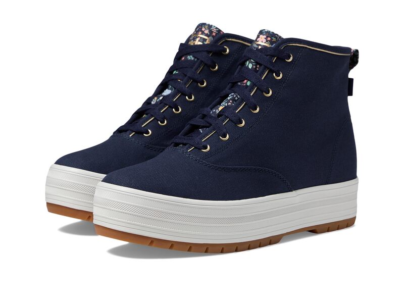 ケッズ レディース シューズ スニーカー プラットフォーム Keds X Rifle Paper The Platformid Bramble Fields Navy ネイビー