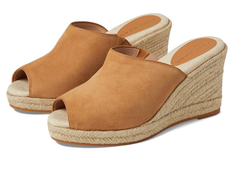 電話を掛けるハーン レディース シューズ 踵 Cole Haan Cloudfeel Southcrest Mule Pecan Suede