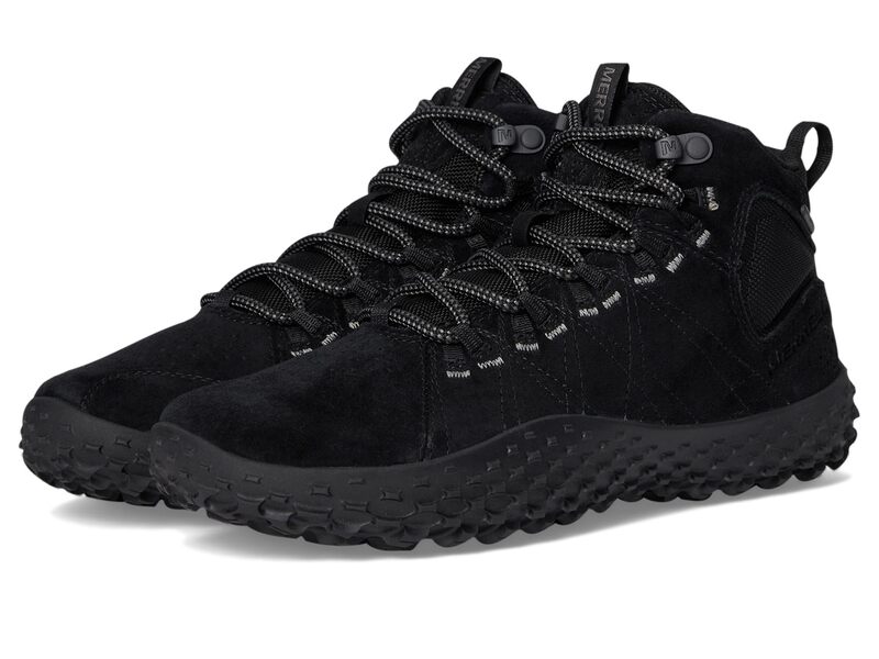 メレル レディース シューズ ブーツ・レインブーツ Merrell Wrapt Mid WP Black/Black 黒いこと