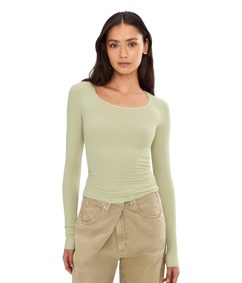 フリーピープル レディース トップス シャツ Free People Love Letter Long Sleeve Fresh Green グリーン