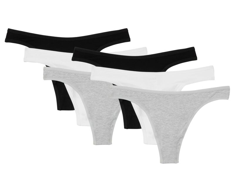 パクト レディース アンダーお召しもの ズボン下 PACT Everyday Mid Rise Thong 6-pack Cool Neutrals