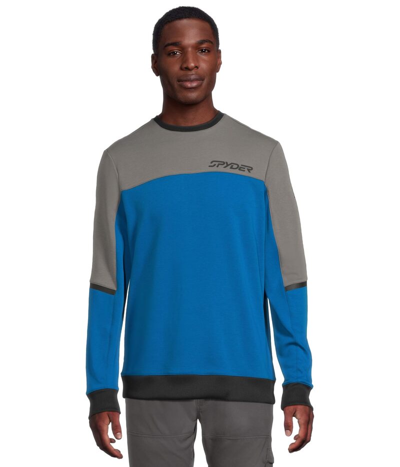 スパイダー メンズ アウター パーカー・スウェット フリース Spyder Speed Fleece Crew Cobalt コバルト|ReVida 店