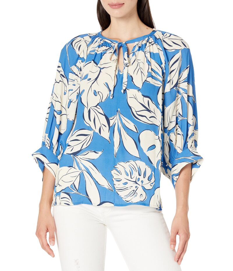 カレンケーン レディース トップス シャツ Karen Kane Blouson Sleeve Top Blue ブルー