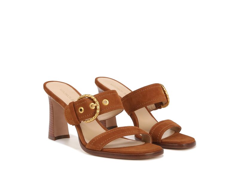 ヴェロニカ ベアード レディース シューズ ヒール Veronica Beard Margaux Slides Caramel Brown Suede ブラウン
