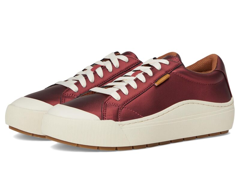 ドクター・ショール レディース シューズ スニーカー レース Dr. Scholl's Time Off Lace-Up Shoes Burgundy Red Metallic レッド