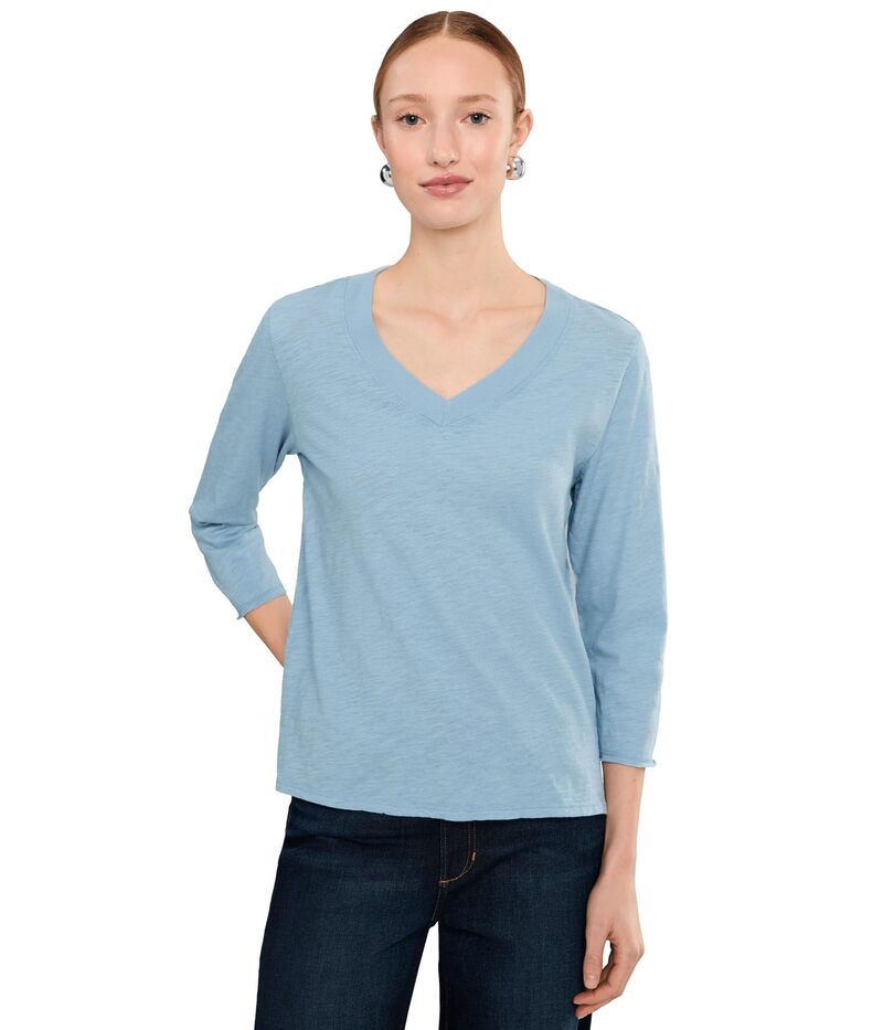 モッドドック レディース トップス シャツ Vネック Mod-o-doc 3/4 Sleeve Wide V-Neck Boxy Tee Frost|ReVida 店