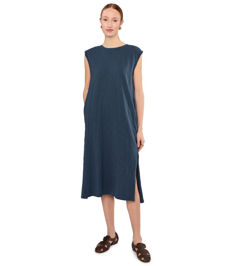モッドドック レディース トップス ワンピース キャップ Mod-o-docap Sleeve Column Dress with Side Slitsailor Blue ブルー|ReVida 店