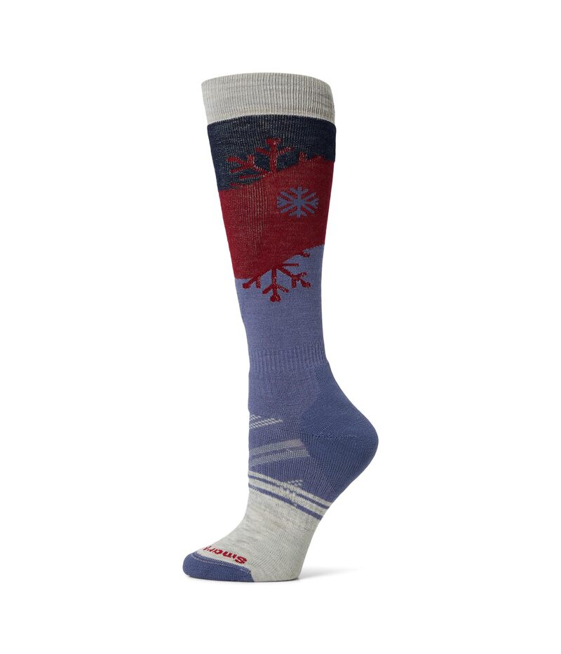 かっこ良い羊毛 レディース アンダーお召しもの ソックス Smartwool Ski Full Cushion Snowpocalypse Pattern Over The Calf Socks Nightfall Blue 青色