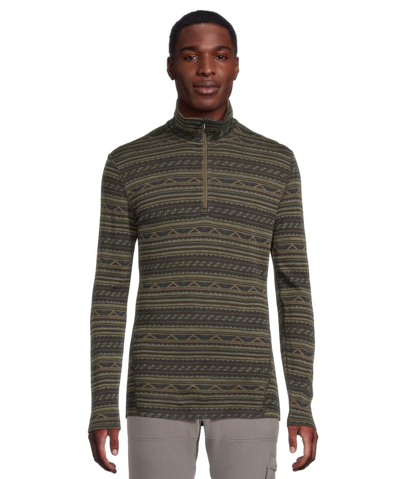 スマートウール メンズ トップス シャツ Smartwool Classic Thermal Merino Base Layer 1/4 Zip Winter Mossummit Soul｜ReVida 店