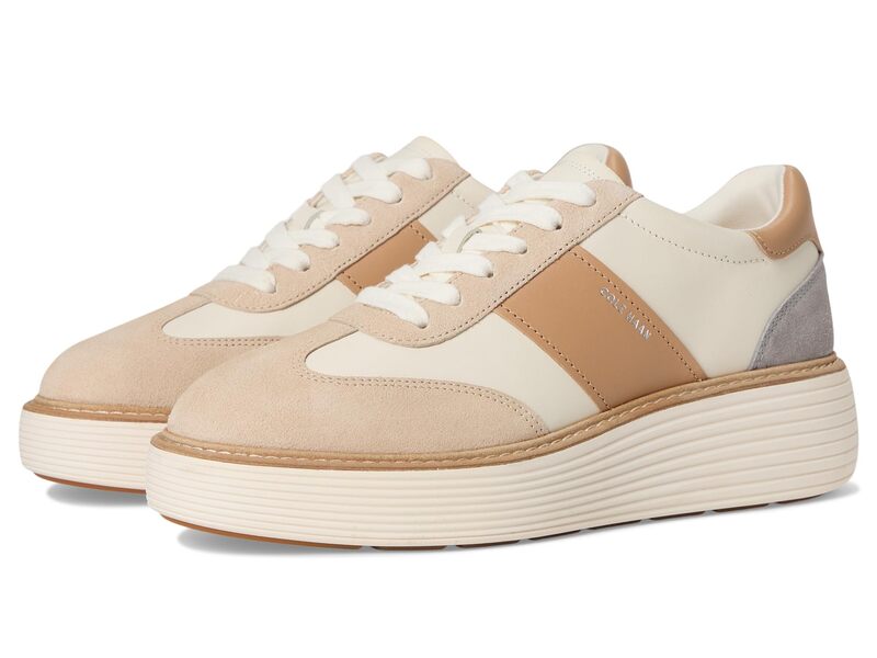コールハーン レディース シューズ スニーカー プラットフォーム Cole Haan Originalgrand Max Platform Sneakers Ivory/Tuscan Sand Suede アイボリー