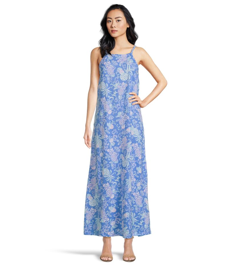 リリーピュリッツァー レディース トップス 衣装 マキシ Lilly Pulitzer Kyleigh Maxi Dressunwashed Blue Citrus Crush 青色 レディースファッション-ワンピース