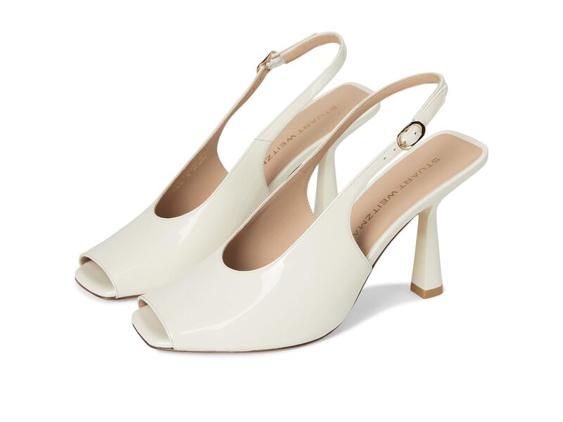 スチュアート ワイツマン レディース シューズ 踵 Stuart Weitzman Val Slingback 85 Cream 皮膚軟化剤