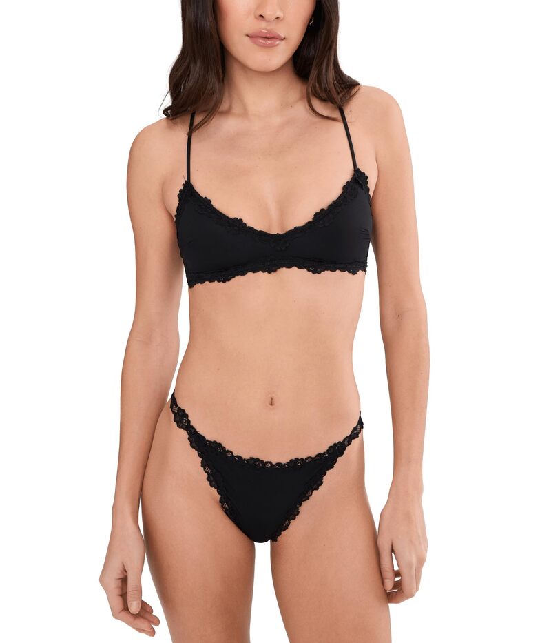 フリーピープル レディース アンダーウェア ブラジャー Free People Charlie V Bralette Black ブラック