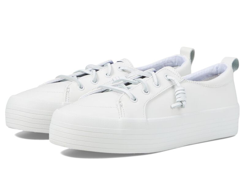 スペリー レディース シューズ スニーカー なめし革 Sperry Crest Vibe Tripleather White 白いこと