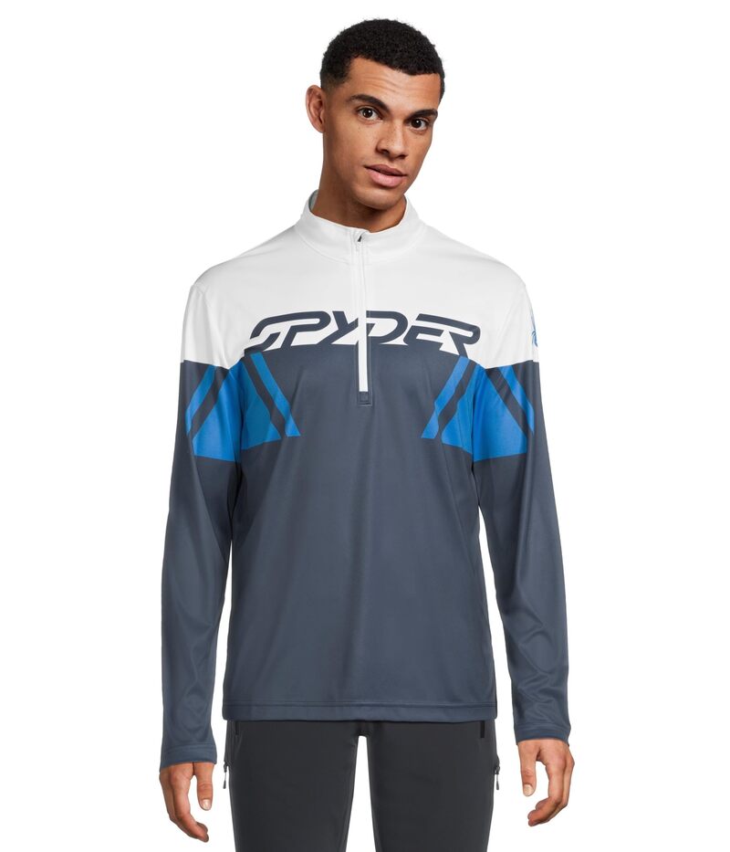 細蟹 メンズ トップス プルオーバー Spyder Paramount 1/2 Zip True Navy 米国海軍