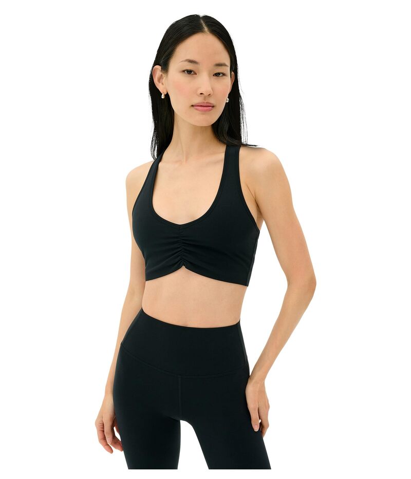 スピリッツフィフティファイブ レディース アンダーウェア ブラジャー Splits59 Airweight Light Support Bra with Ruching Black ブラック｜ReVida 店