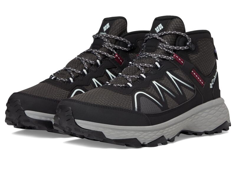 コロンビア レディース シューズ ブーツ・レインブーツ Columbia Peakfreak Rush Mid Outdry Dark Grey/Deep Madeira 薄墨色