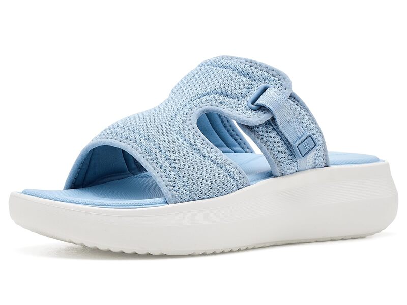 クラークス レディース シューズ 踵 Clarksolevana Mist Light Blue Tetxtile 青色