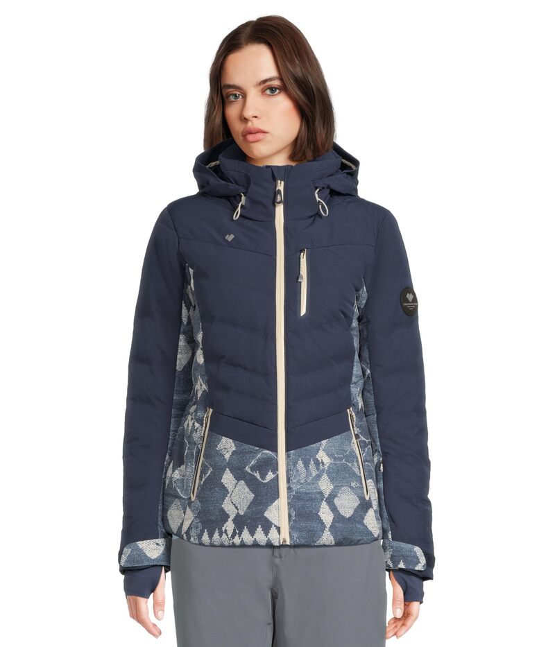 オバマイヤー レディース アウター 厚地の外套 落ち込む 上衣 Obermeyer Cosima Down Jacket Indigo Mountains インディゴ