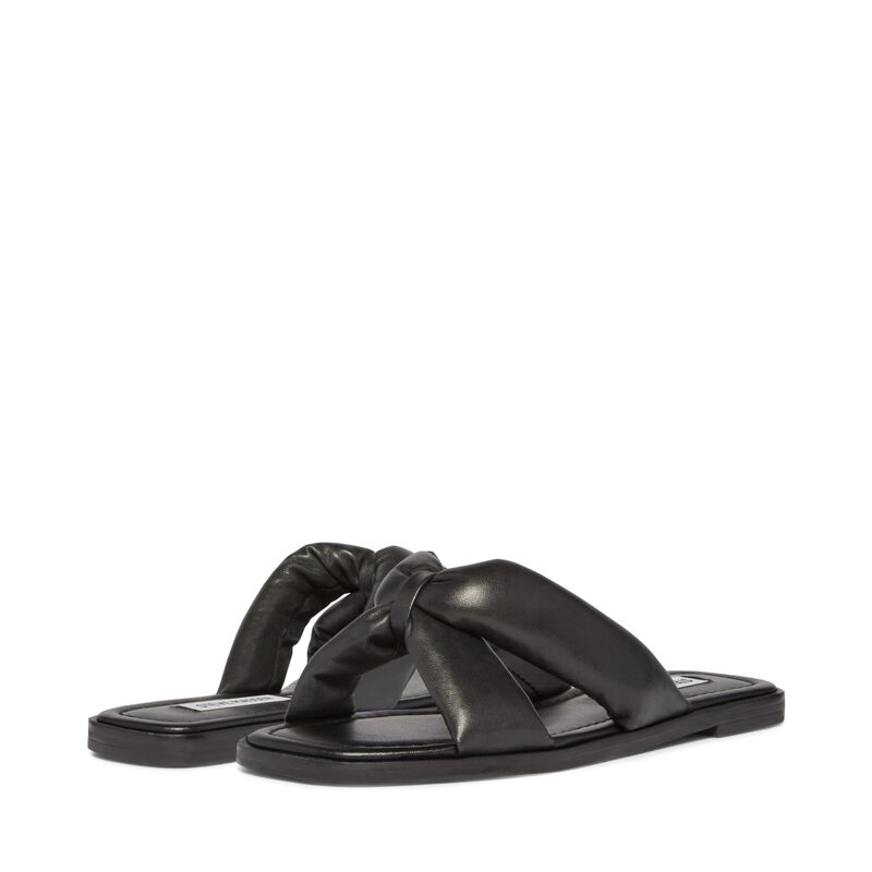 スティーブ マデン レディース シューズ サンダル Steve Madden Avianna Black Leather ブラック