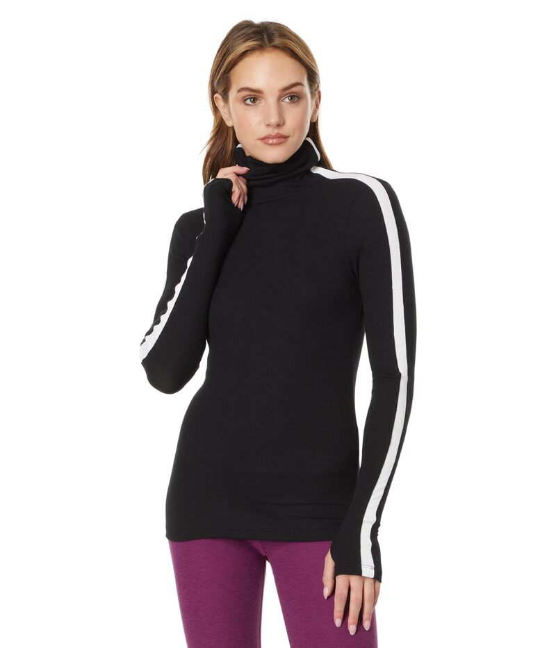 スピリッツフィフティファイブ レディース トップス シャツ タートルネック Splits59 Jackson Rib Fullength Turtleneck Black/White ホワイト