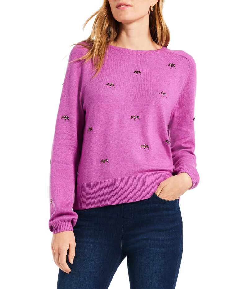 ニックプラスゾーイ レディース アウター ニット・セーター NIC+ZOE Hidden Gemsweater Vivid Magenta マゼンタ