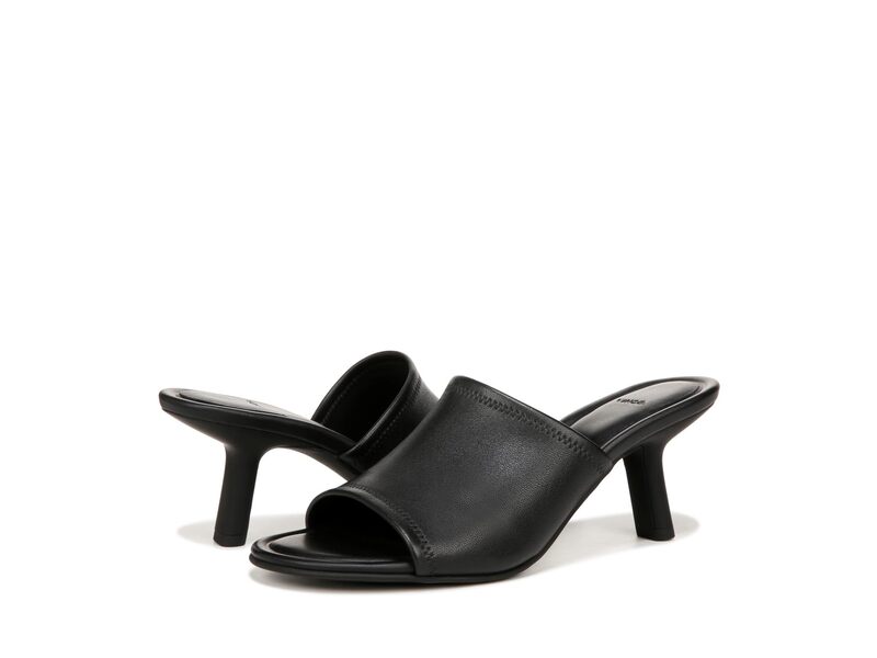 ヴィンス レディース シューズ ヒール Vince Joan Open Toe Heeled Mules Black Leather ブラック