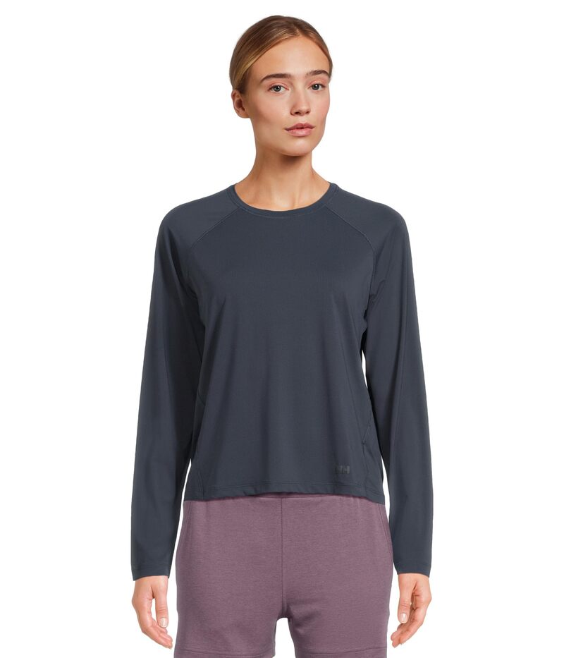 ヘリーハンセン レディース トップス シャツ Helly Hansen Shine Solen Long Sleeve Crew Navy ネイビー