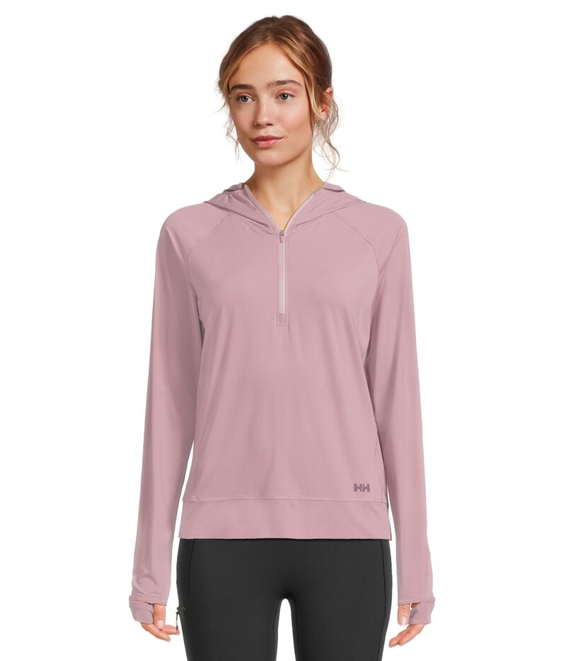 ヘリーハンセン レディース アウター パーカー・スウェット Helly Hansen Shine Solen 1/2 Zip Hoodie Purple Clay パープル
