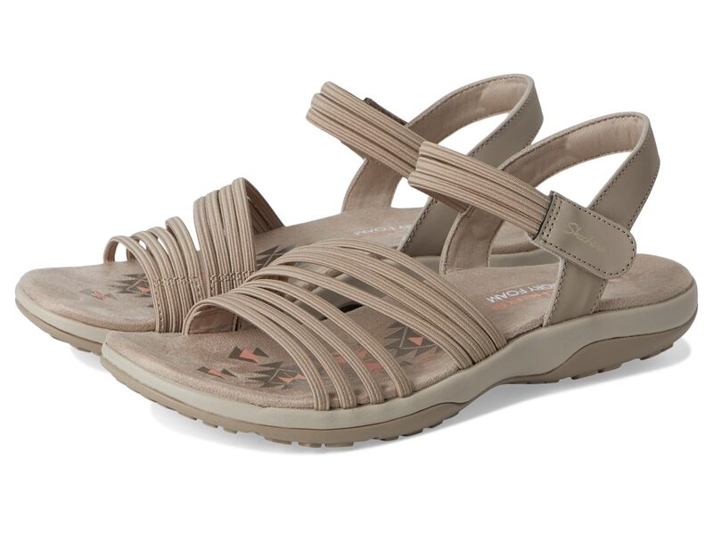 スケッチャーズ レディース シューズ サンダル SKECHERS Reggae Slim - Coffee Run Taupe トープ